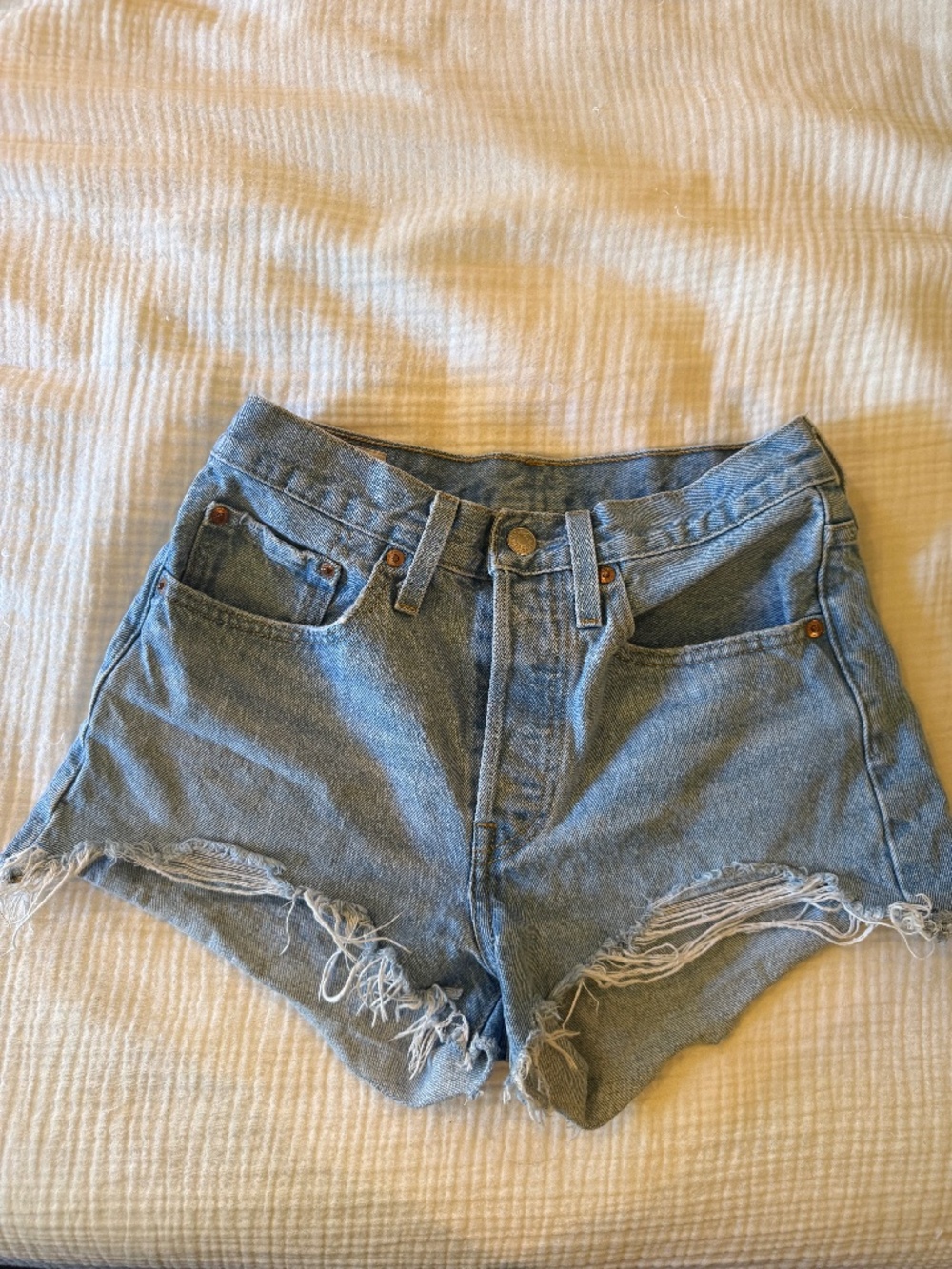 Levi's Distressed Jean Shorts